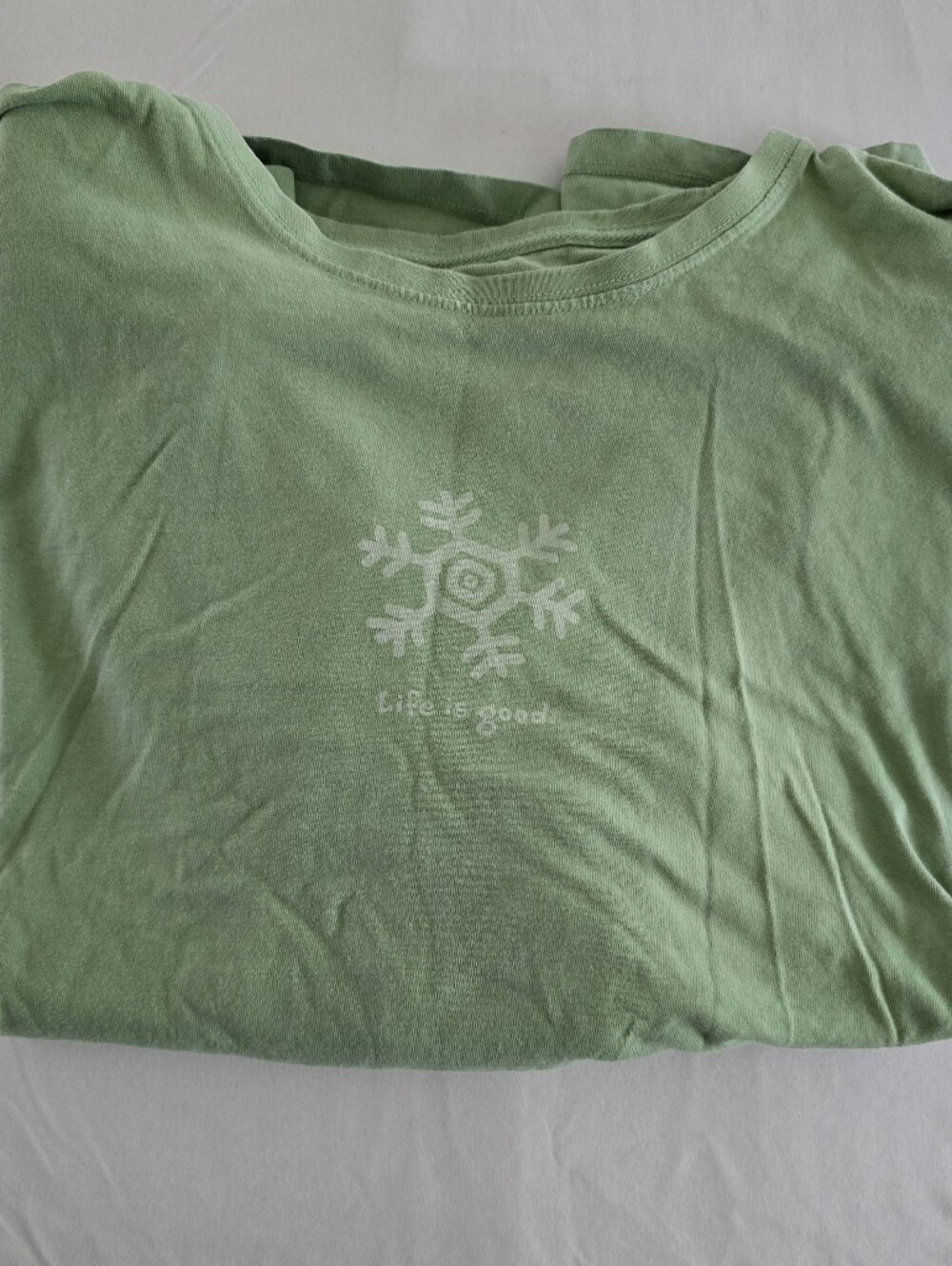Life Is Good Classic Fit Snoflake Long Sleeve Size XL